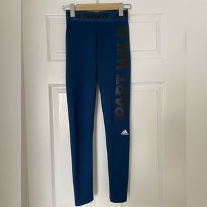 Adidas Rich Blue TechFit Gym Pants Size XSMALL